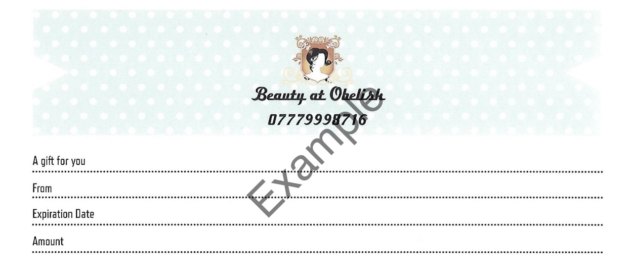 Example Gift Voucher